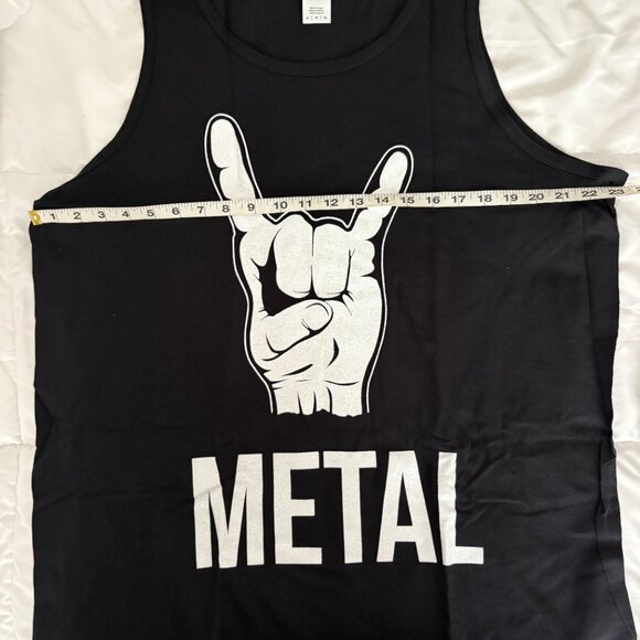 Metal Head Heavy Metal Horns Black Metal Festival Tank Top Gildan Size XL - Picture 3 of 6
